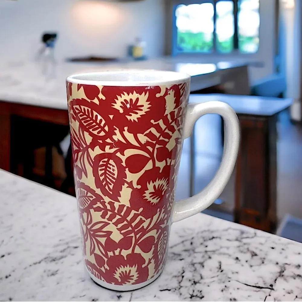 Waverly Stoneware l 15 oz. Coffee Mug l White w/ C-Handle l Vguc